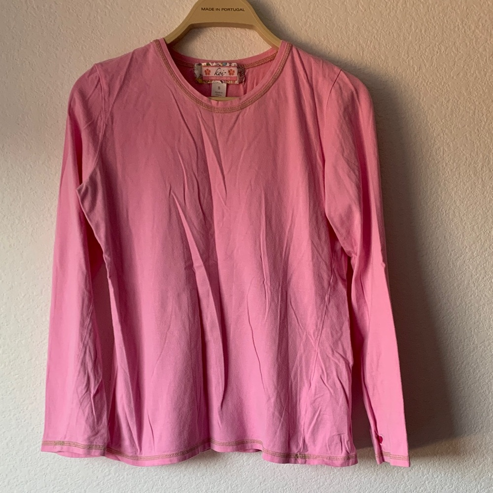 koi Blush Pink Long Sleeve Top Underscrubs